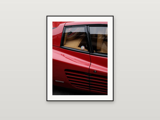 Rosso Corsa — printed and framed
